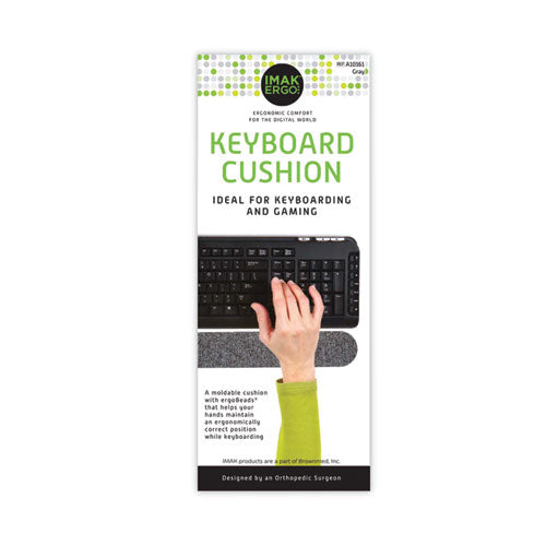 Image of IMAK® Ergo A10161 Keyboard Wrist Cushion, 10 x 6, Gray