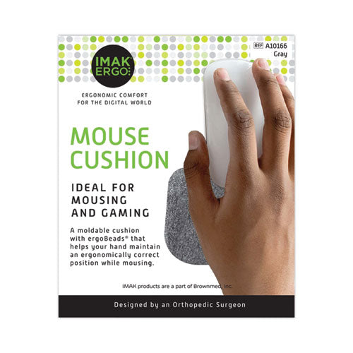 Image of IMAK® Ergo A10166 Mouse Wrist Cushion, 5.75 x 3.75, Gray