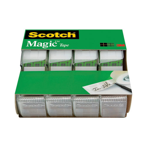 Image of Scotch® 4105 Magic Tape In Handheld Dispenser, 1" Core, 0.75" X 25 Ft, Clear, 4/pack
