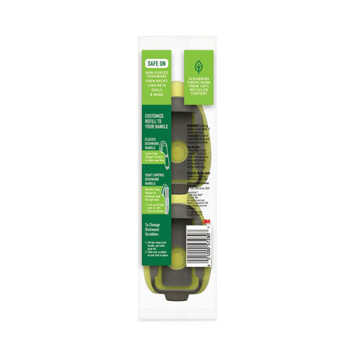Image of Scotch-Brite® 481-7RSC Soap-Dispensing Dishwand Sponge Refills, 2.9 X 2.2, Green, 2/pack
