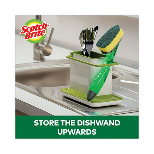 Image of Scotch-Brite® 481-7RSC Soap-Dispensing Dishwand Sponge Refills, 2.9 X 2.2, Green, 2/pack