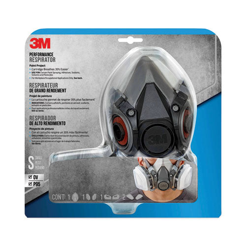 Image of 3M 6111P1-DC Half Facepiece Paint Spray/pesticide Respirator, Small
