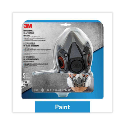 Image of 3M 6111P1-DC Half Facepiece Paint Spray/pesticide Respirator, Small