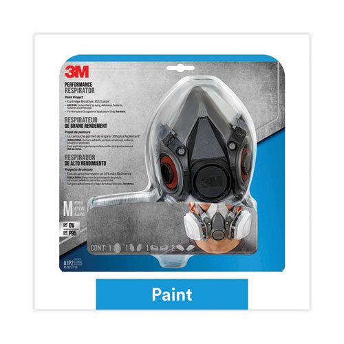 Image of 3M 6211P1-DC Half Facepiece Paint Spray/pesticide Respirator, Medium