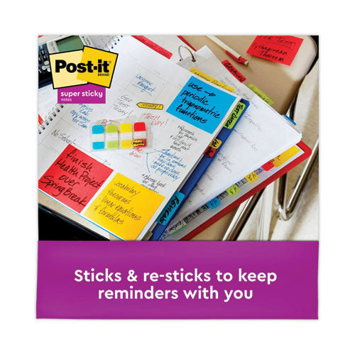 Image of Post-it® Notes Super Sticky 654-5SSAN Pads in Playful Primary Collection Colors, 3" x 3", 90 Sheets/Pad, 5 Pads/Pack