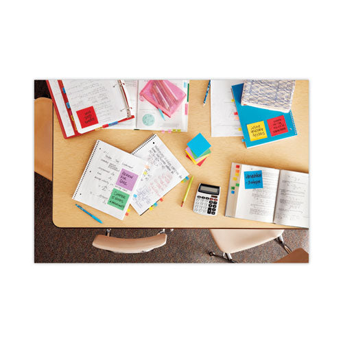 Image of Post-it® Notes Super Sticky 654-5SSAN Pads in Playful Primary Collection Colors, 3" x 3", 90 Sheets/Pad, 5 Pads/Pack