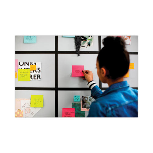 Image of Post-it® Notes Super Sticky 675-6SSUC Pads in Energy Boost Collection Colors, Note Ruled, 4" x 4", 90 Sheets/Pad, 6 Pads/Pack