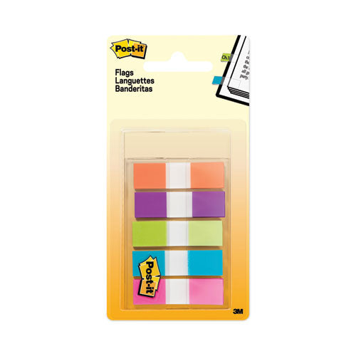 Image of Post-it® Flags 683-5CB2 Page Flags In Portable Dispenser, Assorted Brights, 5 Dispensers, 20 Flags/color
