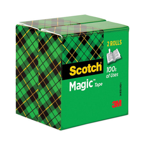 Image of Scotch® 810-2P34-72 Magic Tape Refill, 3" Core, 0.75" X 72 Yds, Clear, 2/pack
