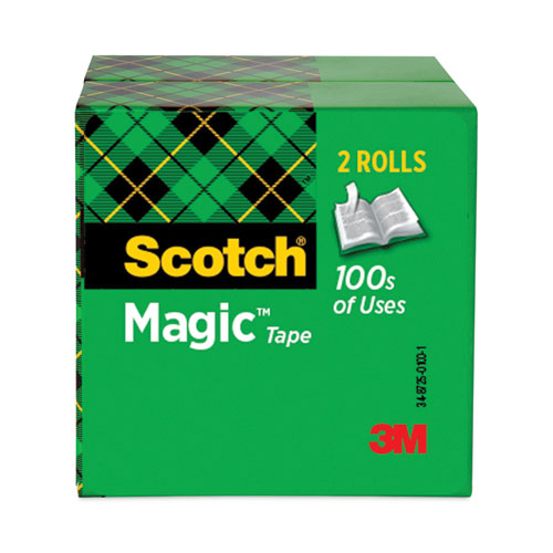 Image of Scotch® 810-2P34-72 Magic Tape Refill, 3" Core, 0.75" X 72 Yds, Clear, 2/pack