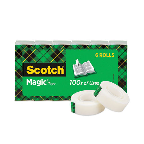 Image of Scotch® 810-6PK Magic Tape Refill, 1" Core, 0.75" X 36 Yds, Clear, 6/pack