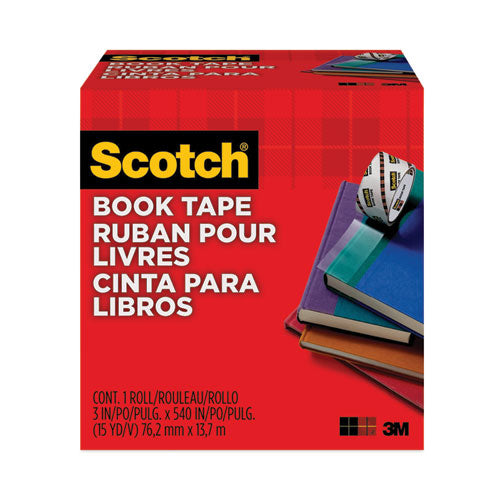 Image of Scotch® 845-300 Book Tape, 3" Core, 3" X 15 Yds, Clear