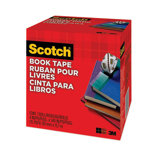 Image of Scotch® 845-400 Book Tape, 3" Core, 4" X 15 Yds, Clear