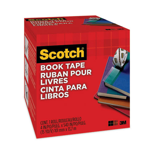 Image of Scotch® 845-400 Book Tape, 3" Core, 4" X 15 Yds, Clear