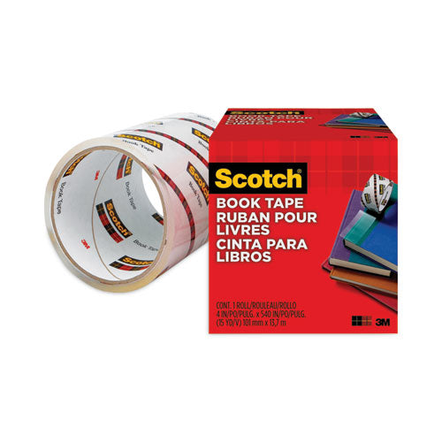 Image of Scotch® 845-400 Book Tape, 3" Core, 4" X 15 Yds, Clear