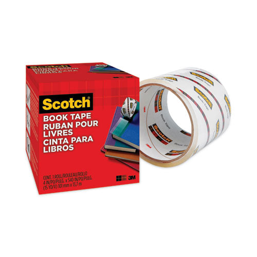 Image of Scotch® 845-400 Book Tape, 3" Core, 4" X 15 Yds, Clear