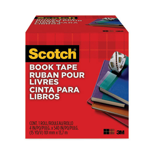 Image of Scotch® 845-400 Book Tape, 3" Core, 4" X 15 Yds, Clear