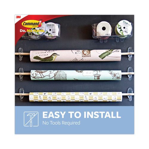 Image of Command 17091CABPK-NA Medium Clear Hooks, Plastic, Supports 2 lb, 50/Carton