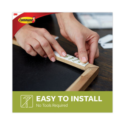 Image of Command 17206-S120NA Damage-Free Hanging Picture Hanging Strip Pairs, Holds Up to 3.75 lb, Large: 0.75" x 3.65", White, 120/Pack