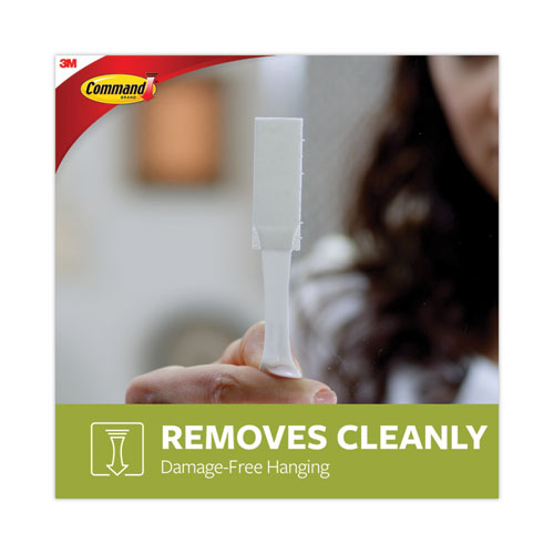 Image of Command 17206-S120NA Damage-Free Hanging Picture Hanging Strip Pairs, Holds Up to 3.75 lb, Large: 0.75" x 3.65", White, 120/Pack