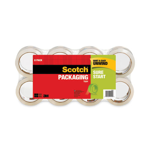 Image of Scotch® 3450-8 Sure Start Packaging Tape, 3" Core, 1.88" X 54.6 Yds, Clear, 8/pack