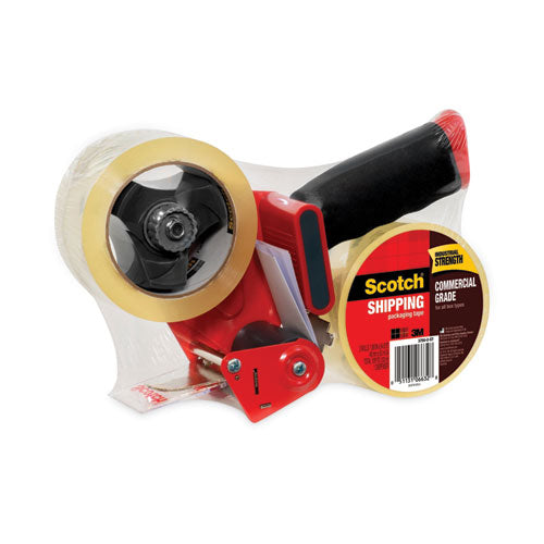 Image of Scotch® 3750-2-ST Packaging Tape Dispenser With Two Rolls Of Tape, 3" Core, For Rolls Up To 0.75" X 60 Yds, Red