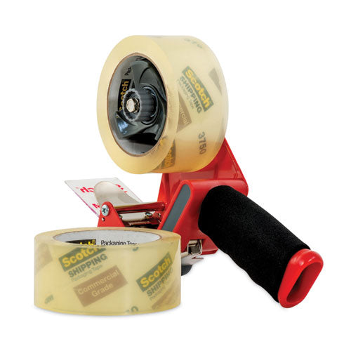 Image of Scotch® 3750-2-ST Packaging Tape Dispenser With Two Rolls Of Tape, 3" Core, For Rolls Up To 0.75" X 60 Yds, Red