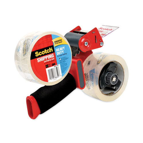 Image of Scotch® 3850-2-ST Packaging Tape Dispenser With Two Rolls Of Tape, 3" Core, For Rolls Up To 2" X 60 Yds, Red