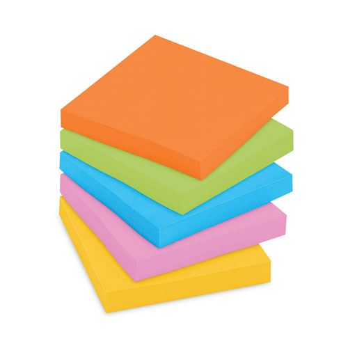 Image of Post-it® Notes Super Sticky 654-12SSUC Pads in Energy Boost Collection Colors, 3" x 3", 90 Sheets/Pad, 12 Pads/Pack