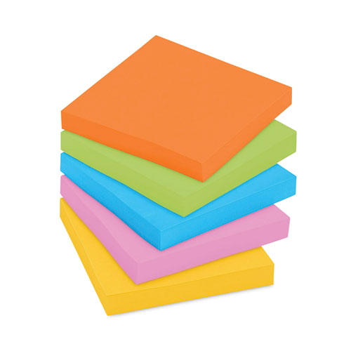 Image of Post-it® Notes Super Sticky 654-24SSAU-CP Pads in Energy Boost Collection Colors, Cabinet Pack, 3" x 3", 70 Sheets/Pad, 24 Pads/Pack