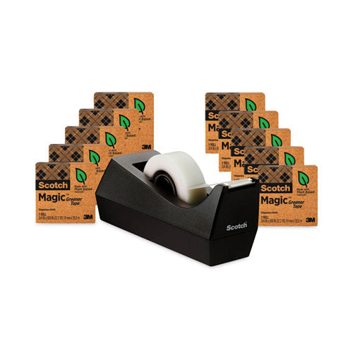 Image of Scotch® 812-10P Magic Greener Tape, 1" Core, 0.75" X 75 Ft, Clear, 10/pack