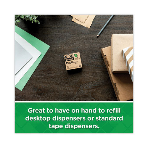 Image of Scotch® 812-12P Magic Greener Tape, 1" Core, 0.75" X 75 Ft, Clear, 12/pack