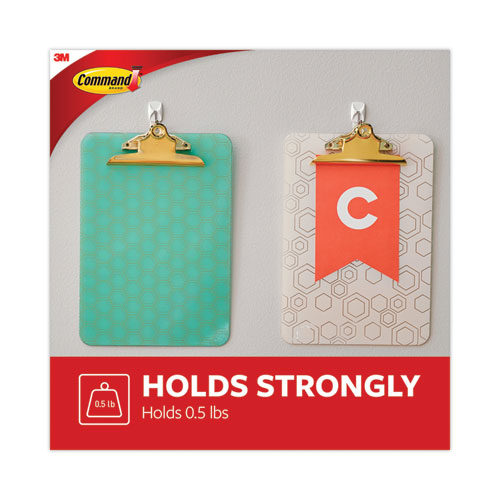 Image of Command 17067-9ES Small Toggle-Wire Hooks, Metal Wire, Silver, Supports 0.5 lb, 9/Pack