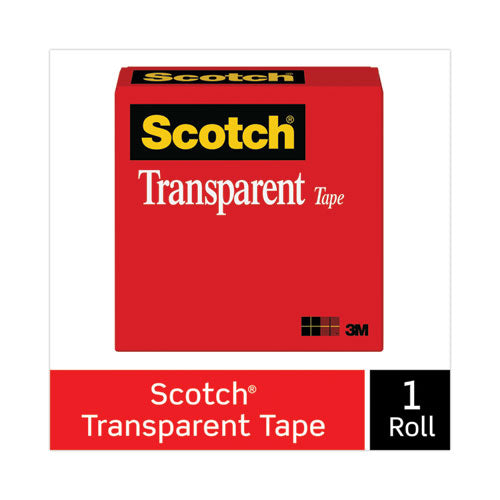Image of Scotch® 600 Transparent Tape, 3" Core, 1" X 72 Yds, Transparent