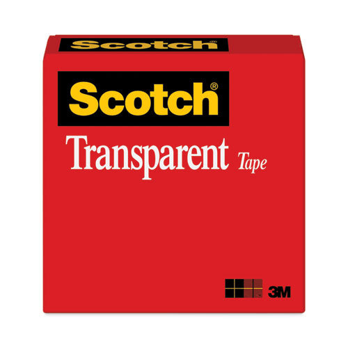 Image of Scotch® 600 Transparent Tape, 3" Core, 1" X 72 Yds, Transparent
