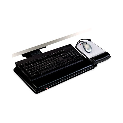 Image of 3M AKT80LE Knob Adjust Keyboard Tray With Highly Adjustable Platform, Black