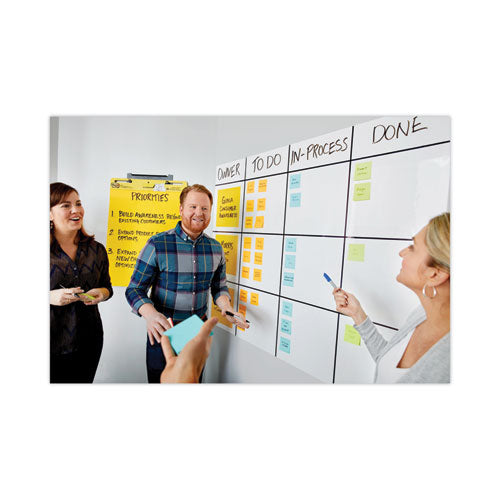 Image of Post-it® DEF6X4 Dry Erase Surface, Laminate Film, 72" x 7 mil x 48", White