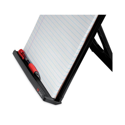 Image of 3M DH340MB Desktop Document Holder, Holds Up to 150 Legal Size Sheets, Plastic, Black/Silver Clip