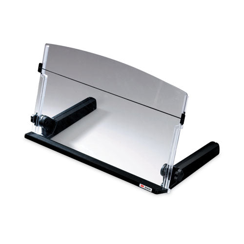 Image of 3M DH640 In-Line Document Holder with 18" Wide Backplate, Holds Up to 300 Legal Size Sheets, Plastic, Black/Clear