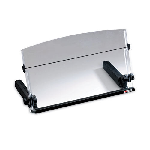 Image of 3M DH640 In-Line Document Holder with 18" Wide Backplate, Holds Up to 300 Legal Size Sheets, Plastic, Black/Clear