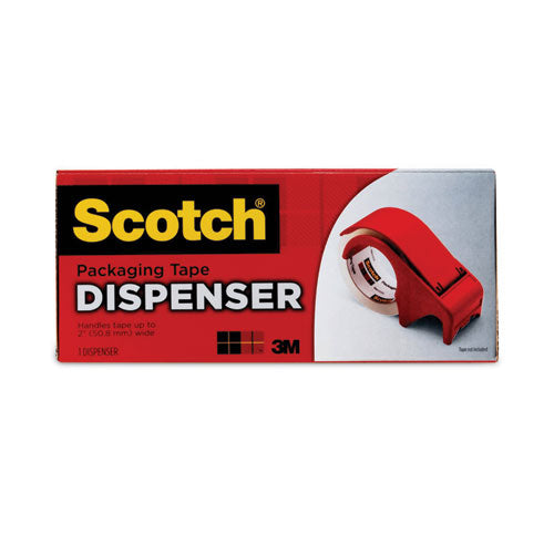 Image of Scotch® DP-300-RD Compact And Quick Loading Dispenser For Box Sealing Tape, 3" Core, For Rolls Up To 2" X 60 Yds, Red