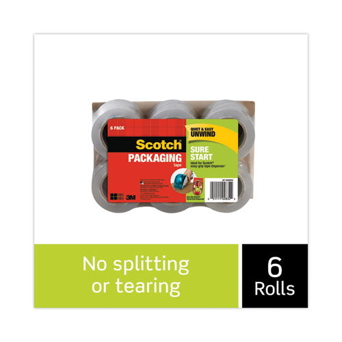 Image of Scotch® DP-1000RF6 Sure Start Packaging Tape For Dp1000 Dispensers, 1.5" Core, 1.88" X 75 Ft, Clear, 6/pack