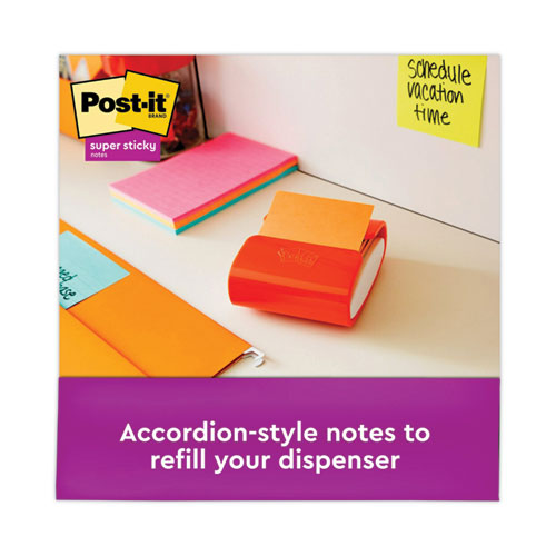 Image of Post-it® Dispenser Notes Super Sticky R330-6SSUC Pop-up 3 x 3 Note Refill, 3" x 3", Energy Boost Collection Colors, 90 Sheets/Pad, 6 Pads/Pack