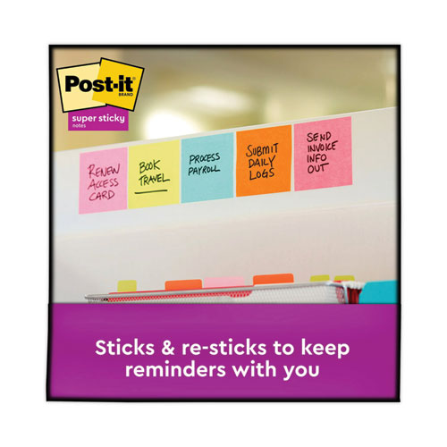 Image of Post-it® Dispenser Notes Super Sticky R330-10SSMIA Pop-up 3 x 3 Note Refill, 3" x 3", Supernova Neons Collection Colors, 90 Sheets/Pad, 10 Pads/Pack