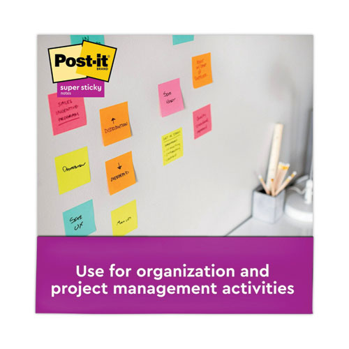 Image of Post-it® Dispenser Notes Super Sticky R330-10SSMIA Pop-up 3 x 3 Note Refill, 3" x 3", Supernova Neons Collection Colors, 90 Sheets/Pad, 10 Pads/Pack