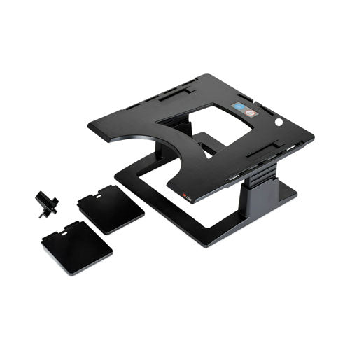 Image of 3M LX500 Adjustable Notebook Riser, 13" X 13" X 4" To 6", Black, Supports 20 Lbs
