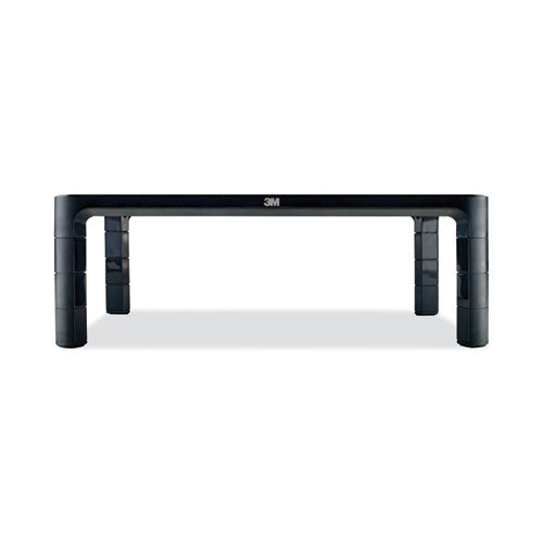 Image of 3M MS85B Adjustable Monitor Stand, 16" X 12" X 1.75" To 5.5", Black, Supports 20 Lbs