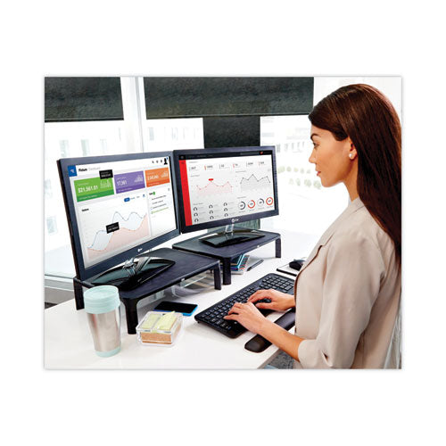 Image of 3M MS85B Adjustable Monitor Stand, 16" X 12" X 1.75" To 5.5", Black, Supports 20 Lbs