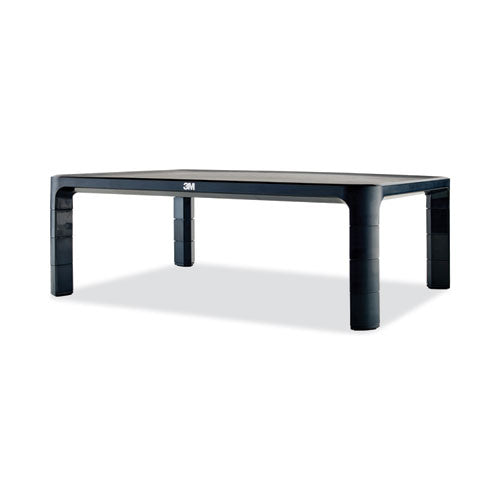 Image of 3M MS85B Adjustable Monitor Stand, 16" X 12" X 1.75" To 5.5", Black, Supports 20 Lbs