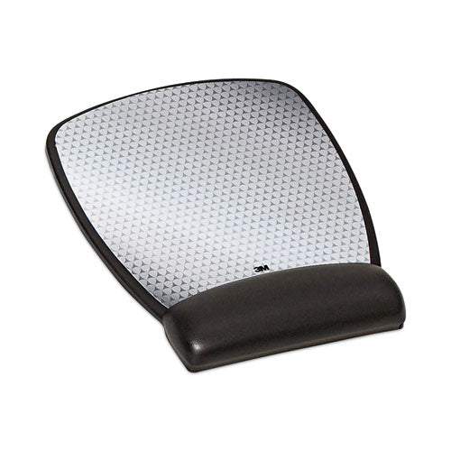 Image of 3M MW309LE Antimicrobial Gel Compact Mouse Pad with Wrist Rest, 8.6 x 6.75, Black